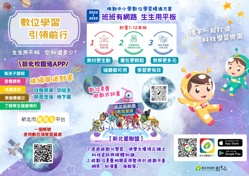 112-2 新北市「生生用平板-數位學習家長宣導」簡報&圖卡